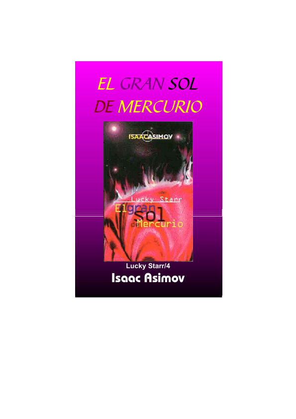 Portada de Microsoft Word - El gran sol de Mercurio.doc